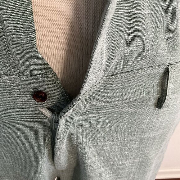 ROMPERJACK Romper Men Green Button Up Short Sleeve Preppy Stretch Cotton XL - Picture 6 of 10